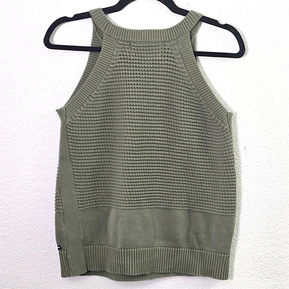Calvin Klein Jeans Knit Tank Top Minimalist Soft Olive Cotton M - Picture 2 of 7